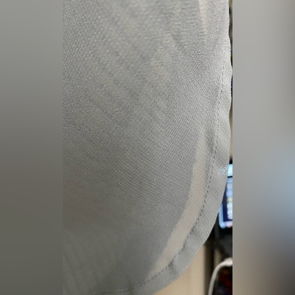 French Connection Silver Gray Sequin Chiffon Camisole Top Size 0 - Picture 8 of 8